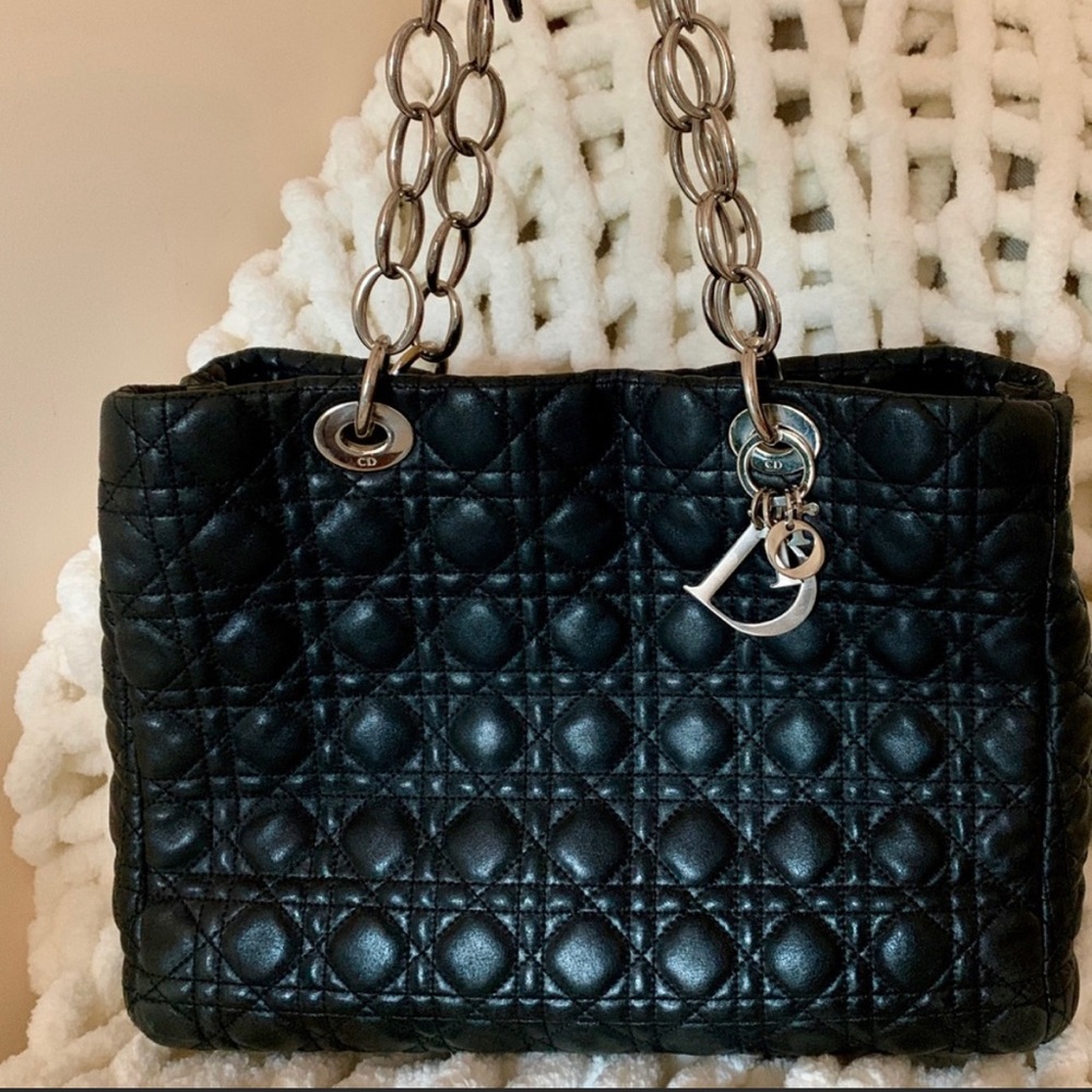 Christian Dior lamb skin Tote Bag